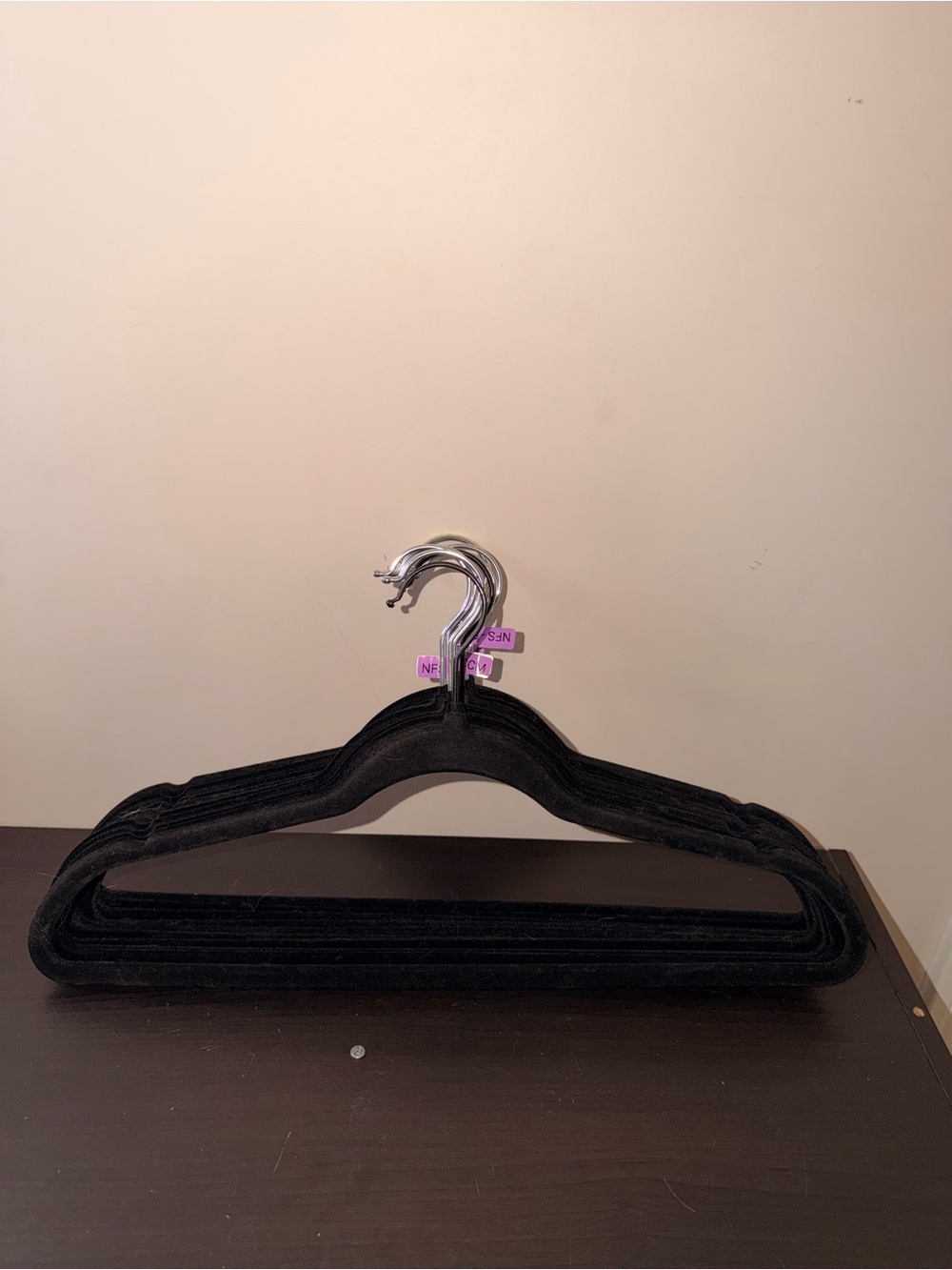 IKEA Bundle of 10 Black Velvet Non-Slip Hangers - Pack